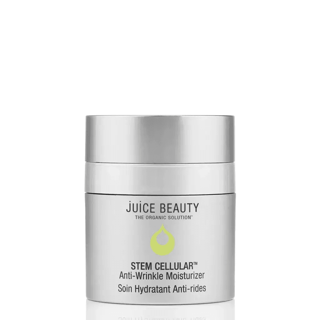 A container of JUICE BEAUTY’s STEM CELLULAR Anti-Wrinkle Moisturizer, that could be a top pick for the best natural moisturizer for dry skin