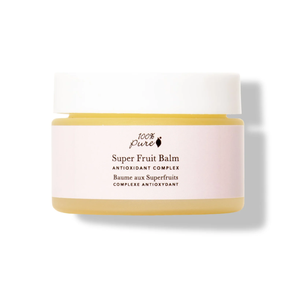 Image of 100% Pure Super Fruit Balm Antioxidant Complex, a potential option for the best natural moisturizer for dry skin.