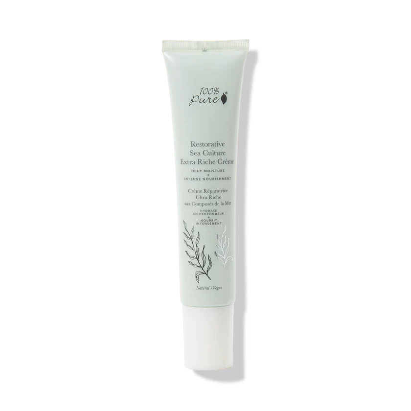 Image of 100% Pure Restorative Sea Culture Extra Riche Crème, a natural and vegan product that could be a top pick for the best natural moisturizer for dry skin