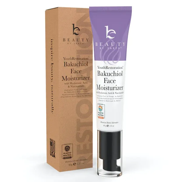 Image of Beauty by Earth YouthRestoration Bakuchiol Face Moisturizer with Hyaluronic Acid & Niacinamide, a potential candidate for the best moisturizer for dry skin