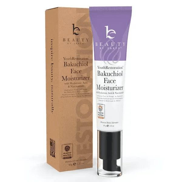 Image of Beauty by Earth YouthRestoration Bakuchiol Face Moisturizer with natural and organic ingredients, a potential contender for the best natural moisturizer for sensitive skin